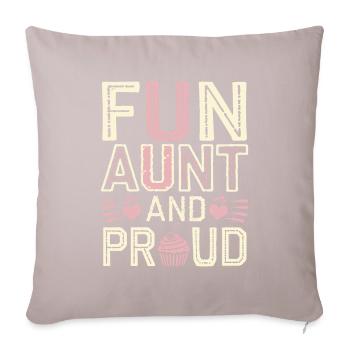 Tante - Housse de coussin décorative 45 x 45 cm - taupe clair - Devant