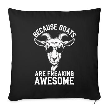 Chèvre - Housse de coussin décorative 45 x 45 cm - noir - Devant