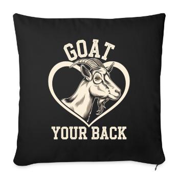Goat Your Back Ziege Ziegenbock - Sofa pillowcase 17,3'' x 17,3'' (45 x 45 cm) - black - Front