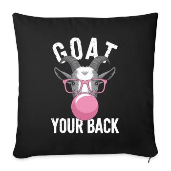 Goat Your Back Ziege Ziegenbock - Sofa pillowcase 17,3'' x 17,3'' (45 x 45 cm) - black - Front