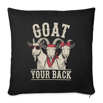 Goat Your Back Ziege Ziegenbock - Sofa pillowcase 17,3'' x 17,3'' (45 x 45 cm) - black - Front