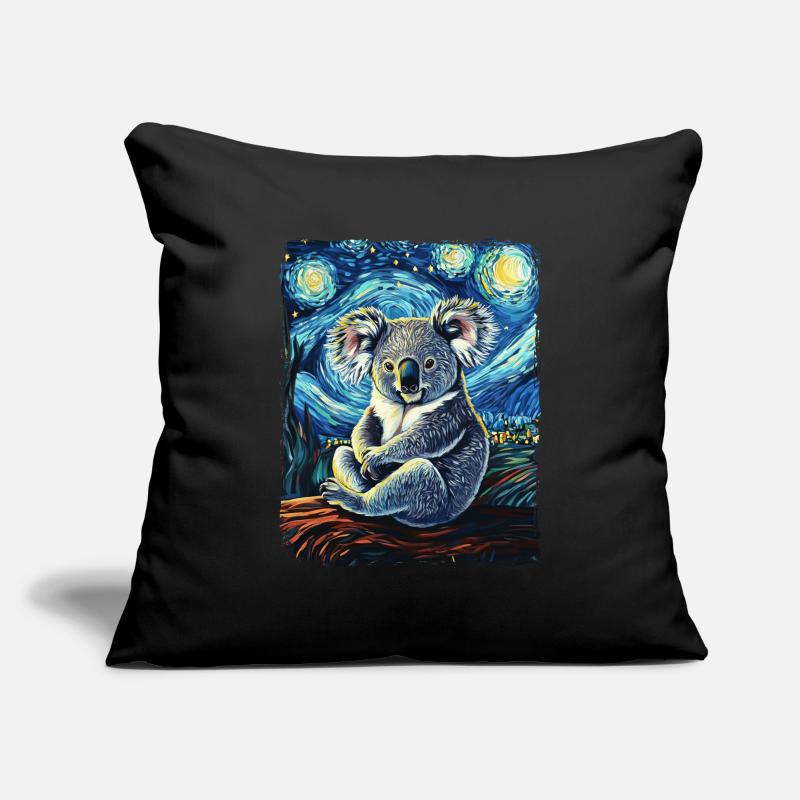 Koala Tier Sternenhimmel Nachthimmel Malerei Van Gogh Sofakissenbezug 45 x 45 cm