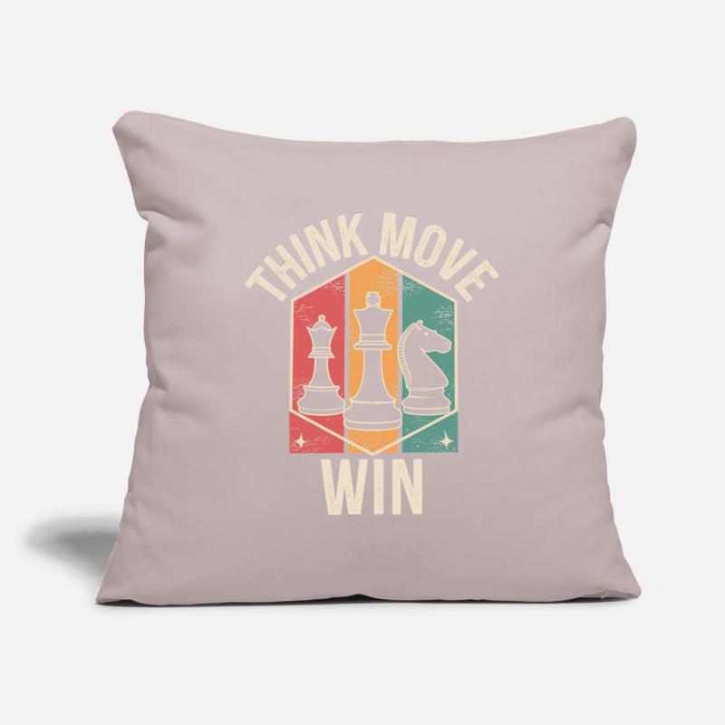Think Move Win Chess Piece Sofa pillowcase 17,3'' x 17,3'' (45 x 45 cm)
