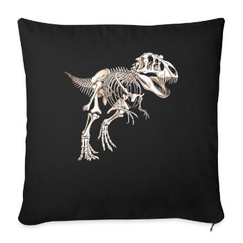 Funny T-Rex Tyrannosaurus Rex Dinosaur Skeleton - Sofa pillowcase 17,3'' x 17,3'' (45 x 45 cm) - black - Front