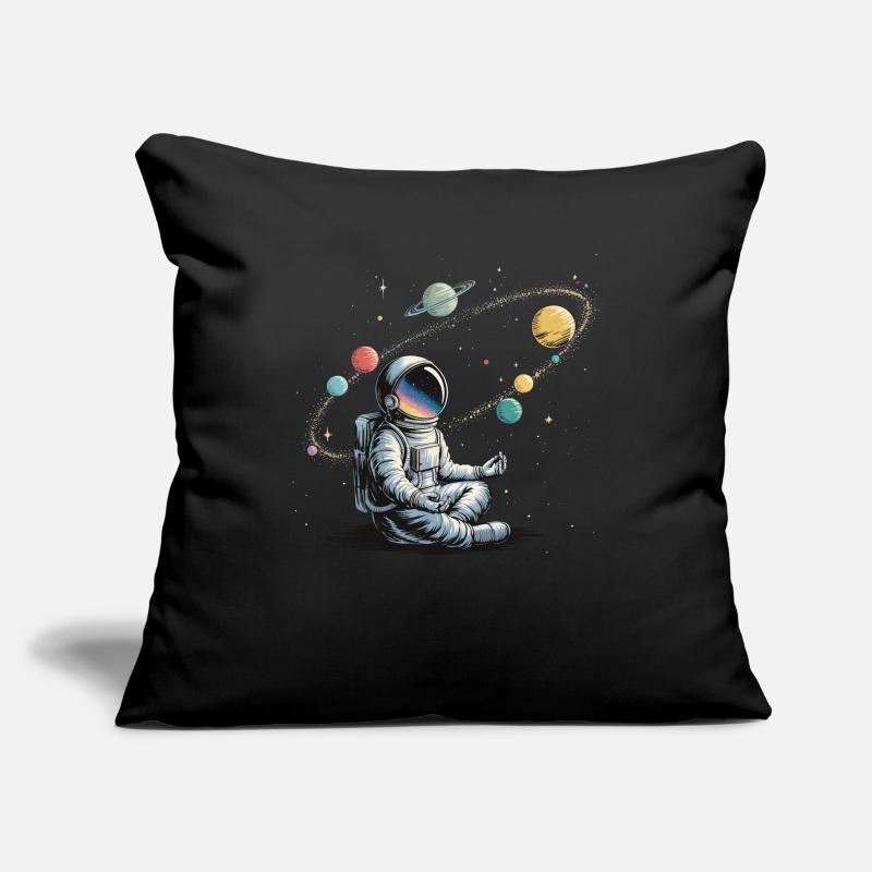 Astronaut Meditation Space Planets Orbit Sofa pillowcase 17,3'' x 17,3'' (45 x 45 cm)