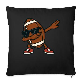Funny Cool Cartoon Football Dabbing Dab Sunglasses - Sofa pillowcase 17,3'' x 17,3'' (45 x 45 cm) - black - Front