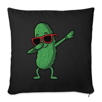 Cool Dabbing Dab Pose Cartoon Cornichon Lunettes de soleil - Housse de coussin décorative 45 x 45 cm - noir - Devant