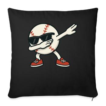 Baseball Cartoon Dab Dance Dabbing Sunglasses - Sofa pillowcase 17,3'' x 17,3'' (45 x 45 cm) - black - Front
