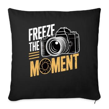 Freeze The Moment Photographer Photography - Sofa pillowcase 17,3'' x 17,3'' (45 x 45 cm) - black - Front
