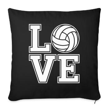 Love Volleyball Volleyball Players - Sofa pillowcase 17,3'' x 17,3'' (45 x 45 cm) - black - Front