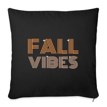 Fall Vibes | Fall Season | Autumn themed | Pumpkin - Sofa pillowcase 17,3'' x 17,3'' (45 x 45 cm) - black - Front