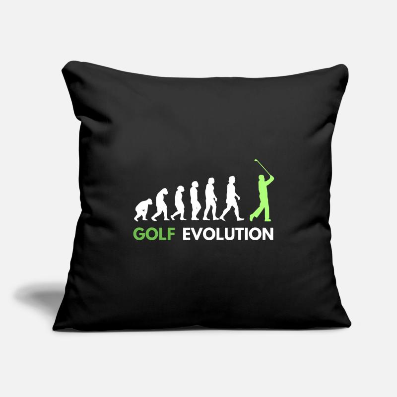 Golf Evolution Golfer Golfen Housse de coussin décorative 45 x 45 cm