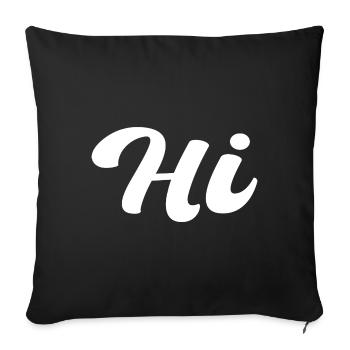 Salut - Housse de coussin décorative 45 x 45 cm - noir - Devant