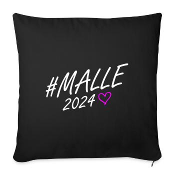 Malle 2024 Parcours du cœur - Housse de coussin décorative 45 x 45 cm - noir - Devant