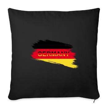 Germany - Sofa pillowcase 17,3'' x 17,3'' (45 x 45 cm) - black - Front