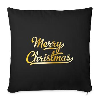 Joyeux Noël - Housse de coussin décorative 45 x 45 cm - noir - Devant