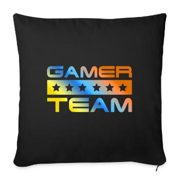 Gamer Crew Coloré - Housse de coussin décorative 45 x 45 cm - noir - Devant