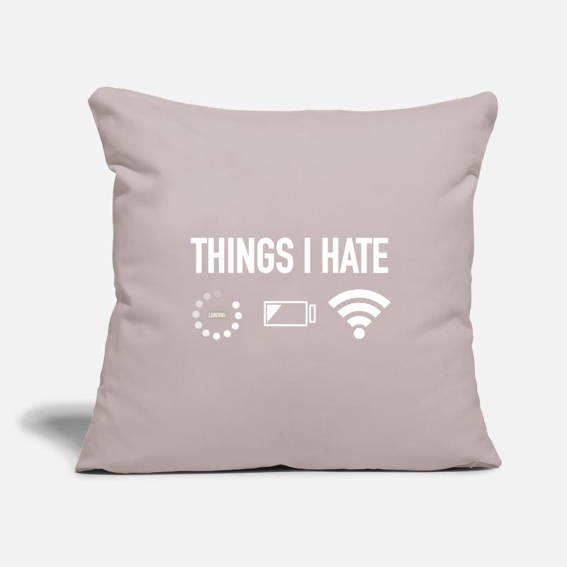 Things i Hate Funny programmer gamer computer Sofa pillowcase 17,3'' x 17,3'' (45 x 45 cm)
