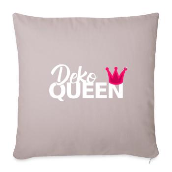Dekorieren Deko Queen Krone Fun Spruch - Sofakissenbezug 45 x 45 cm - helles Taupe - Vorne