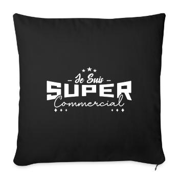 Je Suis Super Commercial - Housse de coussin décorative 45 x 45 cm - noir - Devant