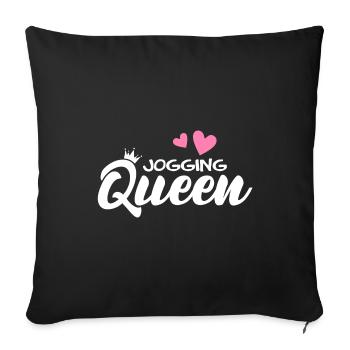 Jogging Queen Runner - Sofa pillowcase 17,3'' x 17,3'' (45 x 45 cm) - black - Front