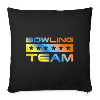 Bowling Crew Colorful - Sofa pillowcase 17,3'' x 17,3'' (45 x 45 cm) - black - Front