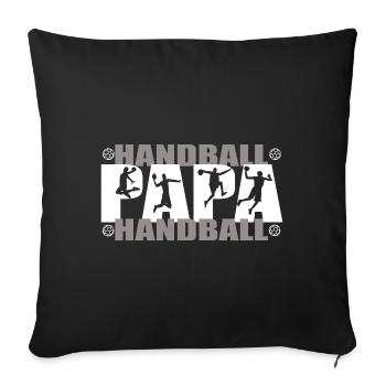 Handball dad - Sofa pillowcase 17,3'' x 17,3'' (45 x 45 cm) - black - Front