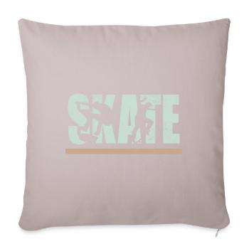 Skate skater skating skating skateboard boarding - Sofa pillowcase 17,3'' x 17,3'' (45 x 45 cm) - light taupe - Front