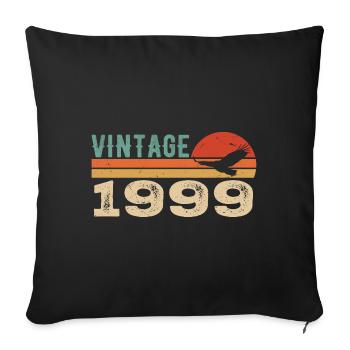 Vintage 1999 Birthday Gift 1999 Retro 1999 - Sofa pillowcase 17,3'' x 17,3'' (45 x 45 cm) - black - Front