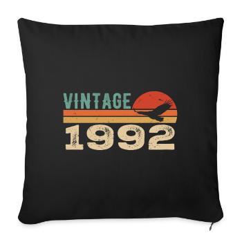 Vintage 1992 Retro 1992 Birthday Gift - Sofa pillowcase 17,3'' x 17,3'' (45 x 45 cm) - black - Front