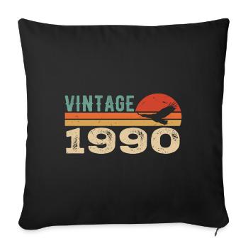 Vintage 1990's Birthday Gift 1990's Retro 1990's - Sofa pillowcase 17,3'' x 17,3'' (45 x 45 cm) - black - Front