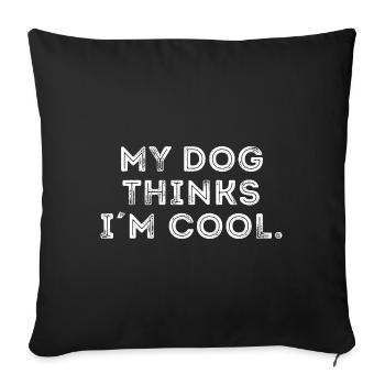 Gift Saying Pets Dog Dog Love Retro - Sofa pillowcase 17,3'' x 17,3'' (45 x 45 cm) - black - Front