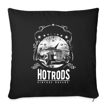 Hot Rod Vintage Racers Hotrod - Sofa pillowcase 17,3'' x 17,3'' (45 x 45 cm) - black - Front