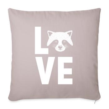 racoon - Sofa pillowcase 17,3'' x 17,3'' (45 x 45 cm) - light taupe - Front