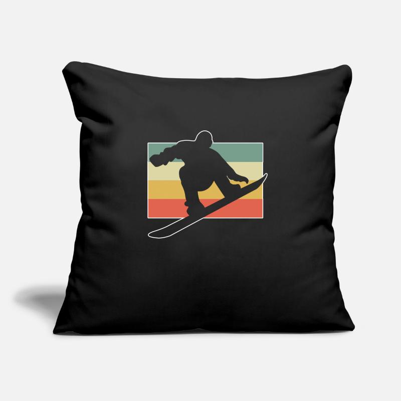 snowboard Housse de coussin décorative 45 x 45 cm