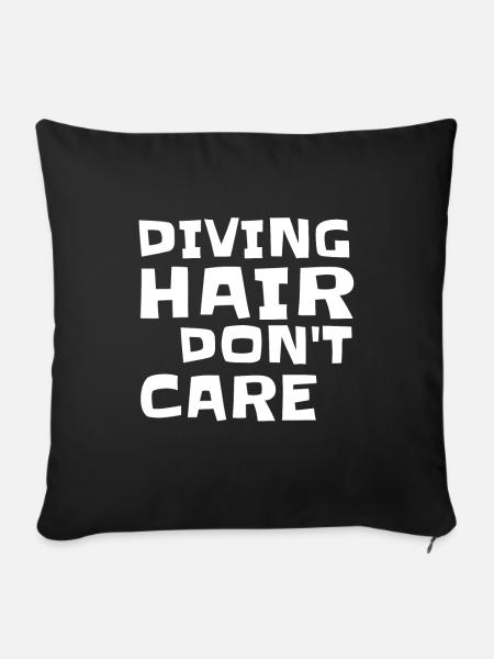 diving - Sofa pillowcase 17,3'' x 17,3'' (45 x 45 cm) - black
