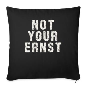Not your serious Not your serious - Sofa pillowcase 17,3'' x 17,3'' (45 x 45 cm) - black - Front