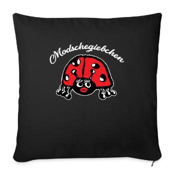 Modschegiebchen - Coccinelle - Housse de coussin décorative 45 x 45 cm - noir - Devant
