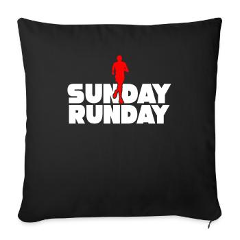 Ultramarathon Marathon Cadeaux Dimanche Dimanche - Housse de coussin décorative 45 x 45 cm - noir - Devant