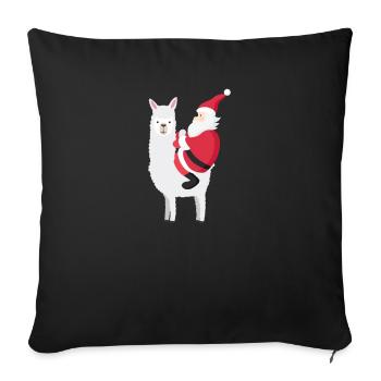 Llama Unicorn Christmas Lama Trends Quote Gift - Sofa pillowcase 17,3'' x 17,3'' (45 x 45 cm) - black - Front