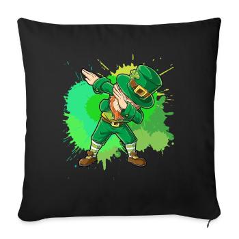 St Patrick's Day DAB - Sofa pillowcase 17,3'' x 17,3'' (45 x 45 cm) - black - Front