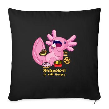 Forgotten Snaxolotl - Axolotl tail lurch - Sofa pillowcase 17,3'' x 17,3'' (45 x 45 cm) - black - Front