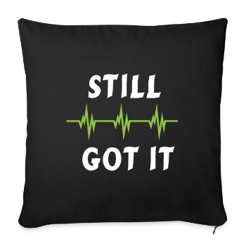 Herz Operation Patient - Bypass Herzschlag Puls - Sofakissenbezug 45 x 45 cm - Schwarz - Vorne