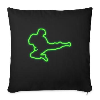 Neon Tae Kwon Do Kampfsport Retro Geschenkidee - Sofakissenbezug 45 x 45 cm - Schwarz - Vorne
