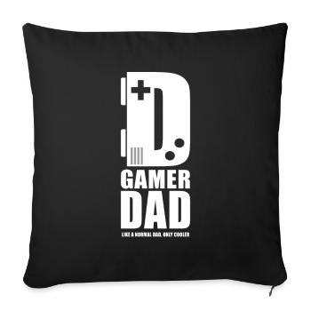 Gaming Daddy Gamer Dad - Sofa pillowcase 17,3'' x 17,3'' (45 x 45 cm) - black - Front
