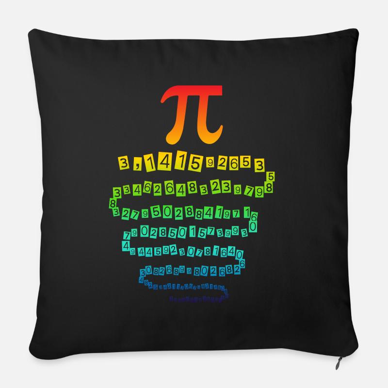 Pi Zahl - Sofakissenbezug 45 x 45 cm - Schwarz