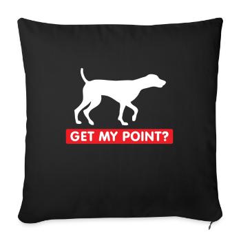 Allemand Cheveux courts Pointer propriétaire de chien cadeau - Housse de coussin décorative 45 x 45 cm - noir - Devant