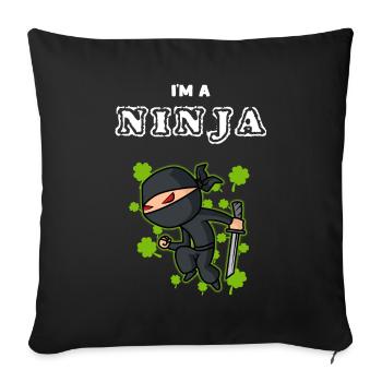 Ninja - Sofakissenbezug 45 x 45 cm - Schwarz - Vorne