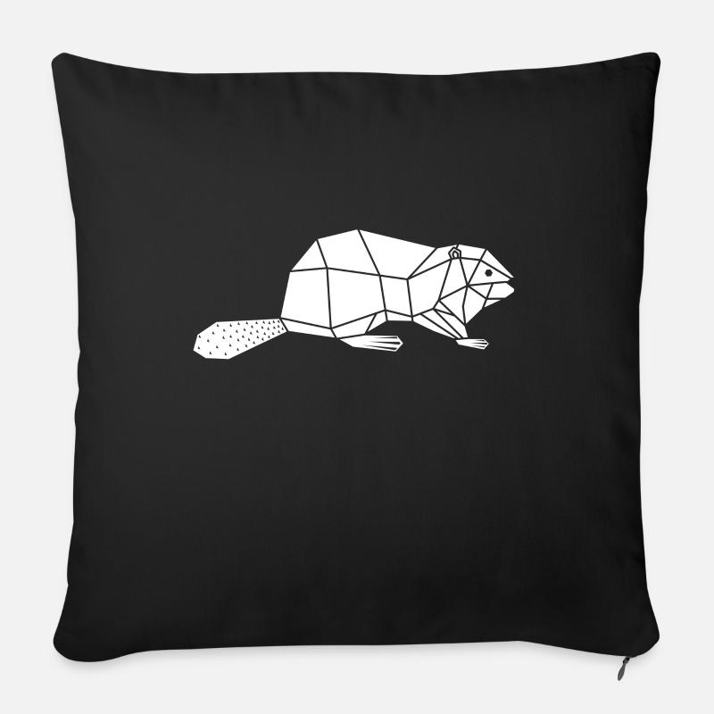 Biber - Sofakissenbezug 45 x 45 cm - Schwarz