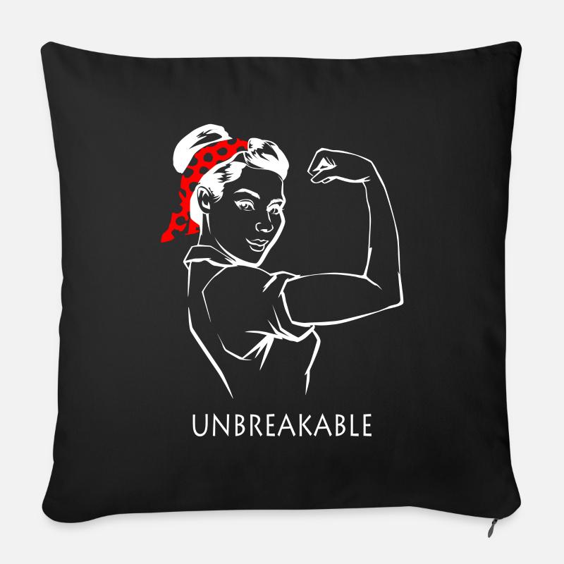 Frauenpower - Sofakissenbezug 45 x 45 cm - Schwarz